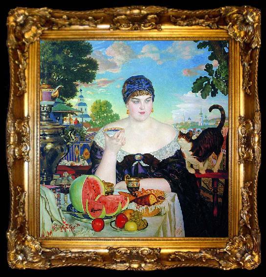 framed  Boris Kustodiev The Merchant Wife, ta009-2